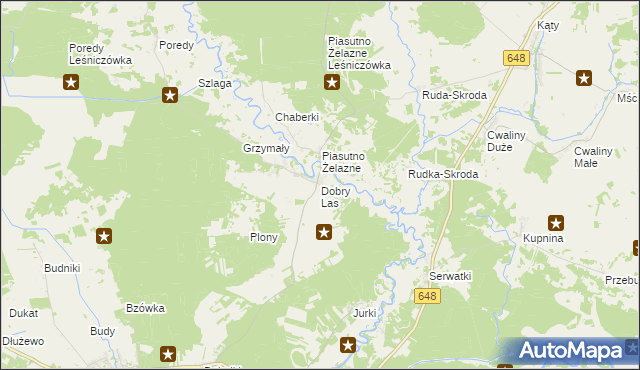 mapa Dobry Las, Dobry Las na mapie Targeo