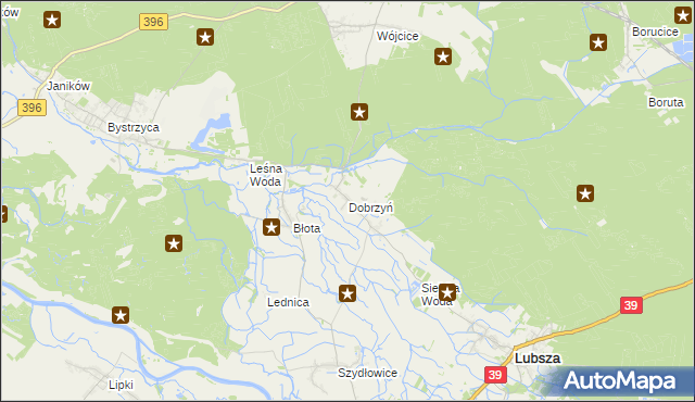 mapa Dobrzyń gmina Lubsza, Dobrzyń gmina Lubsza na mapie Targeo