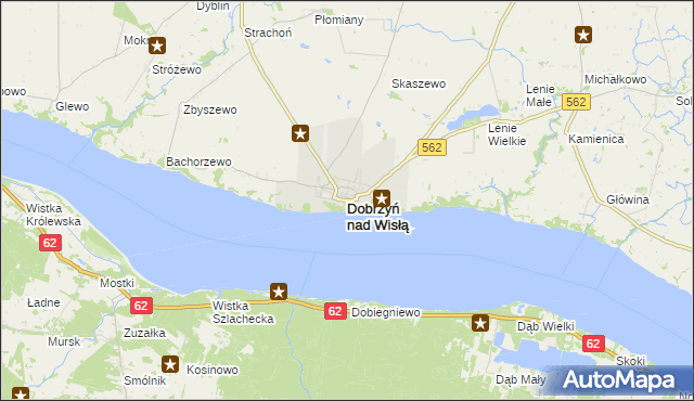 mapa Dobrzyń nad Wisłą, Dobrzyń nad Wisłą na mapie Targeo