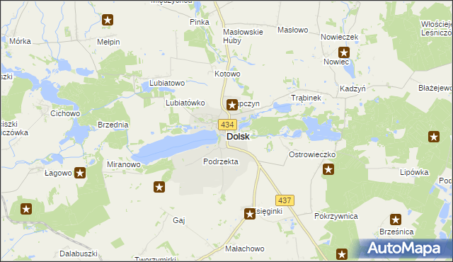 mapa Dolsk powiat śremski, Dolsk powiat śremski na mapie Targeo