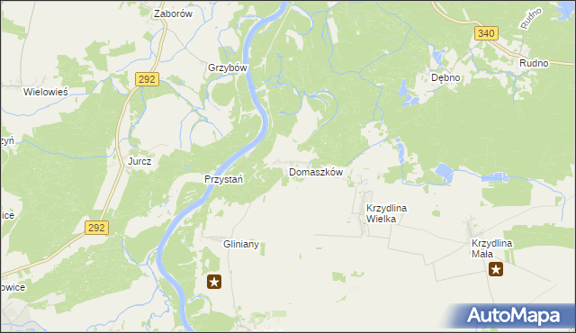 mapa Domaszków gmina Wołów, Domaszków gmina Wołów na mapie Targeo