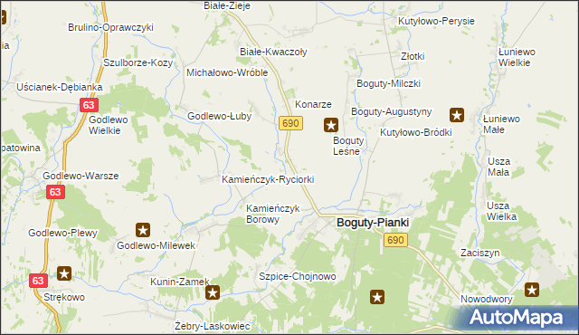 mapa Drewnowo-Ziemaki, Drewnowo-Ziemaki na mapie Targeo