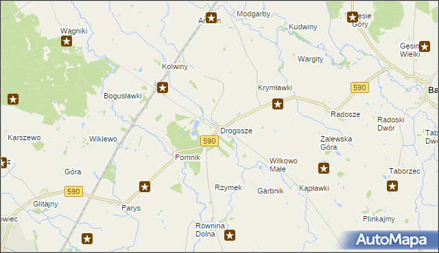 mapa Drogosze, Drogosze na mapie Targeo