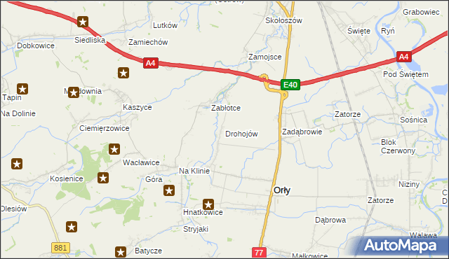 mapa Drohojów, Drohojów na mapie Targeo