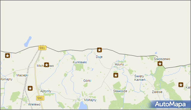 mapa Duje, Duje na mapie Targeo