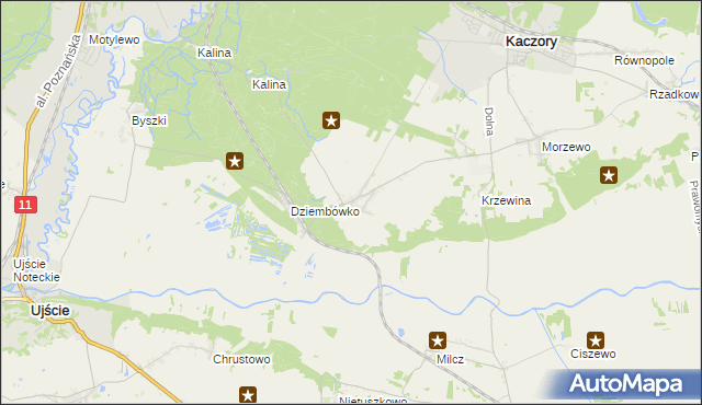 mapa Dziembowo, Dziembowo na mapie Targeo