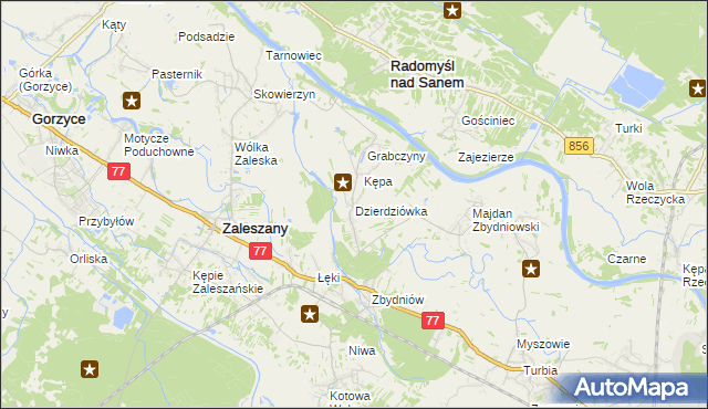mapa Dzierdziówka, Dzierdziówka na mapie Targeo