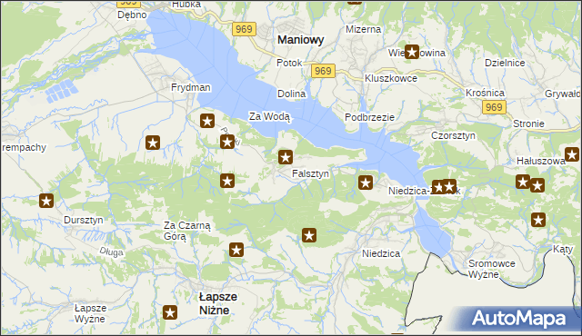 mapa Falsztyn, Falsztyn na mapie Targeo