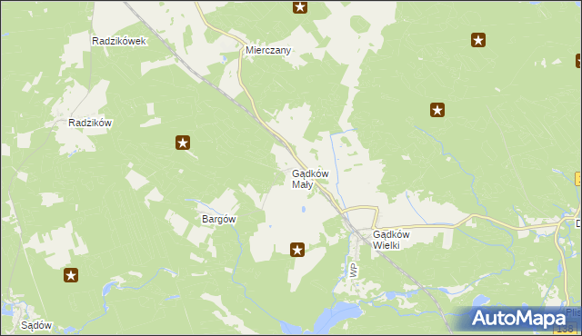 mapa Gądków Mały, Gądków Mały na mapie Targeo