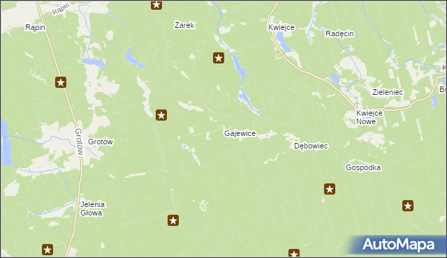 mapa Gajewice, Gajewice na mapie Targeo