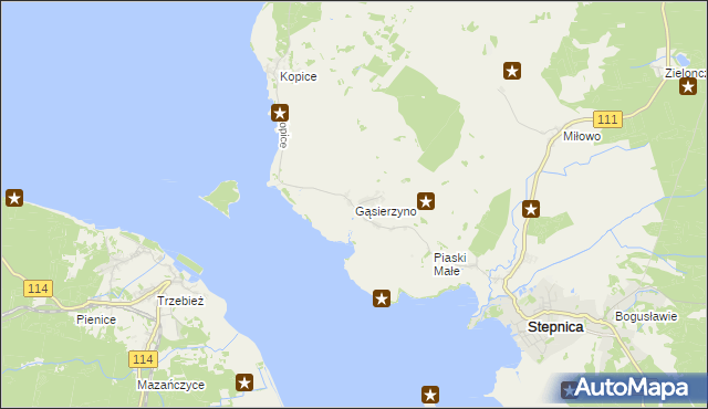 mapa Gąsierzyno, Gąsierzyno na mapie Targeo