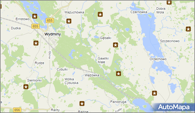 mapa Gawliki Małe, Gawliki Małe na mapie Targeo