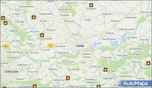 mapa Gdów, Gdów na mapie Targeo