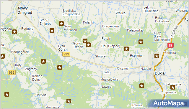 mapa Głojsce, Głojsce na mapie Targeo