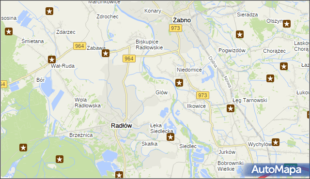 mapa Glów, Glów na mapie Targeo