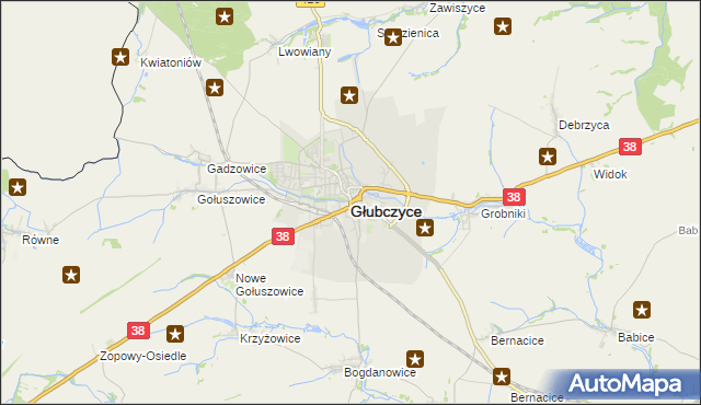 mapa Głubczyce, Głubczyce na mapie Targeo