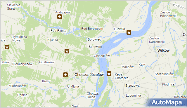 mapa Gniazdków, Gniazdków na mapie Targeo