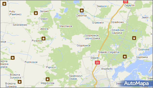 mapa Gogołowice gmina Milicz, Gogołowice gmina Milicz na mapie Targeo