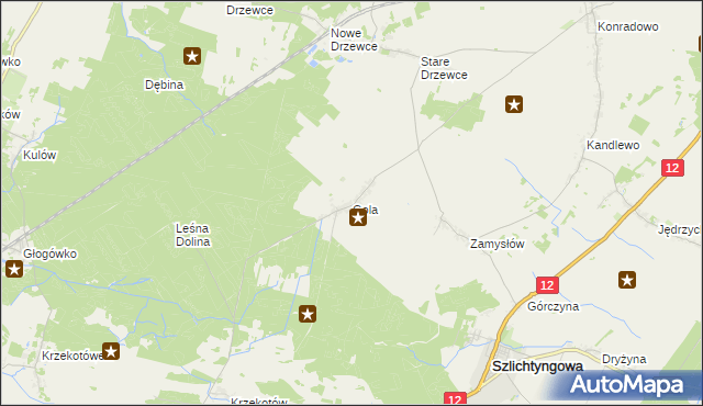 mapa Gola gmina Szlichtyngowa, Gola gmina Szlichtyngowa na mapie Targeo