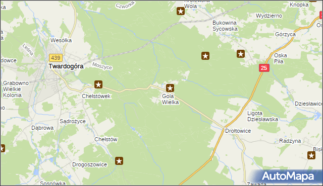 mapa Gola Wielka, Gola Wielka na mapie Targeo