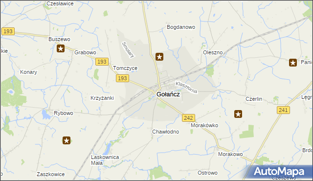 mapa Gołańcz, Gołańcz na mapie Targeo