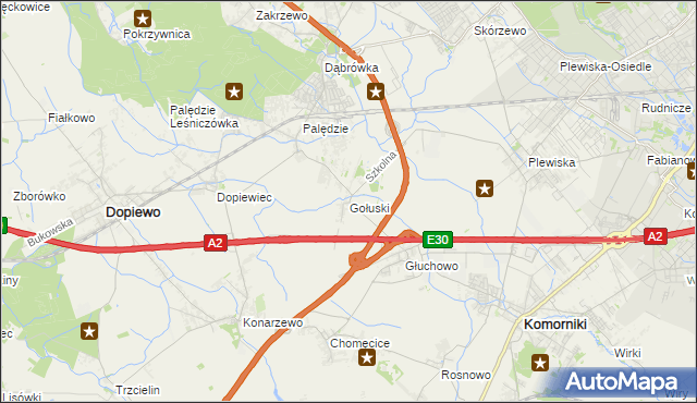 mapa Gołuski, Gołuski na mapie Targeo