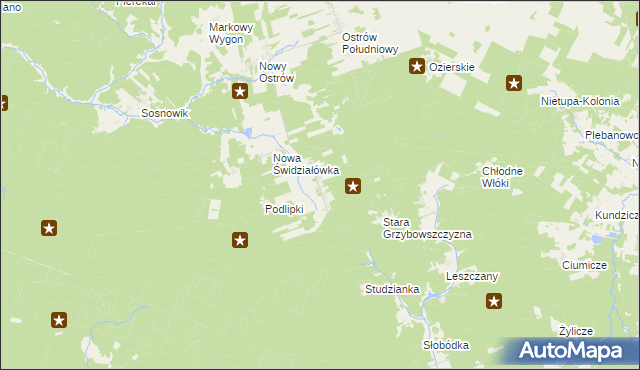 mapa Górany gmina Krynki, Górany gmina Krynki na mapie Targeo