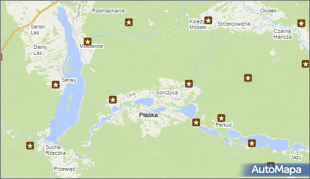 mapa Gorczyca, Gorczyca na mapie Targeo