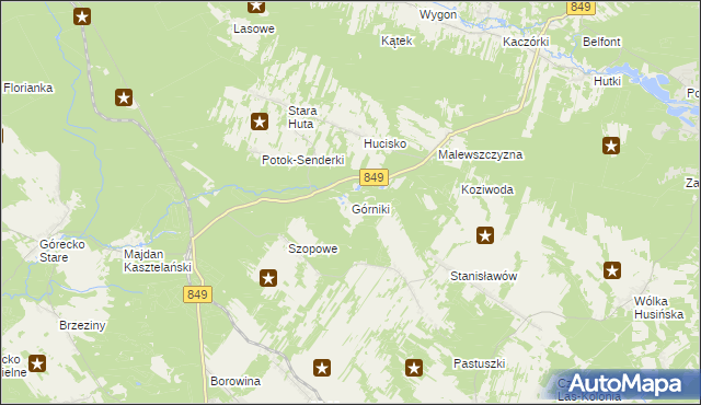 mapa Górniki gmina Józefów, Górniki gmina Józefów na mapie Targeo