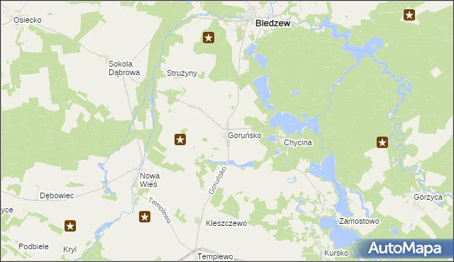 mapa Goruńsko, Goruńsko na mapie Targeo