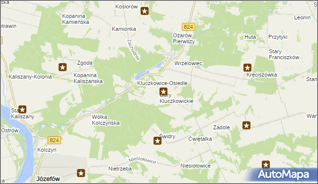 mapa Góry Kluczkowickie, Góry Kluczkowickie na mapie Targeo