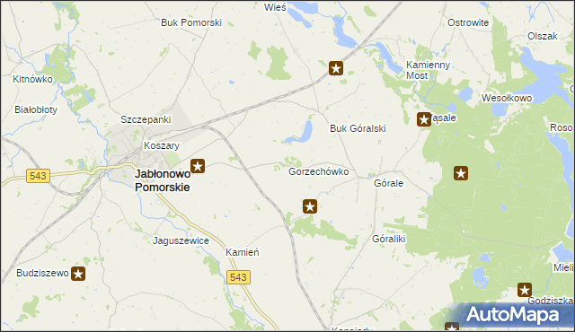 mapa Gorzechówko, Gorzechówko na mapie Targeo