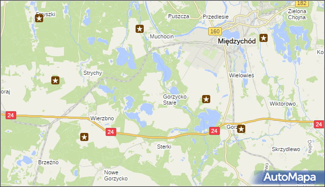 mapa Gorzycko Stare, Gorzycko Stare na mapie Targeo