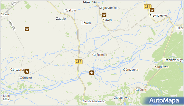 mapa Gościmiec, Gościmiec na mapie Targeo