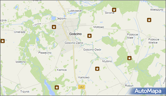 mapa Gościno-Dwór, Gościno-Dwór na mapie Targeo