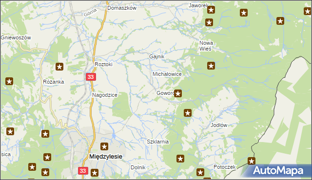 mapa Goworów, Goworów na mapie Targeo