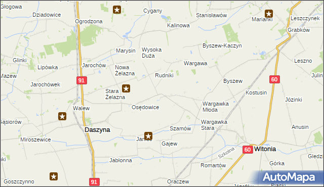 mapa Gozdków gmina Witonia, Gozdków gmina Witonia na mapie Targeo