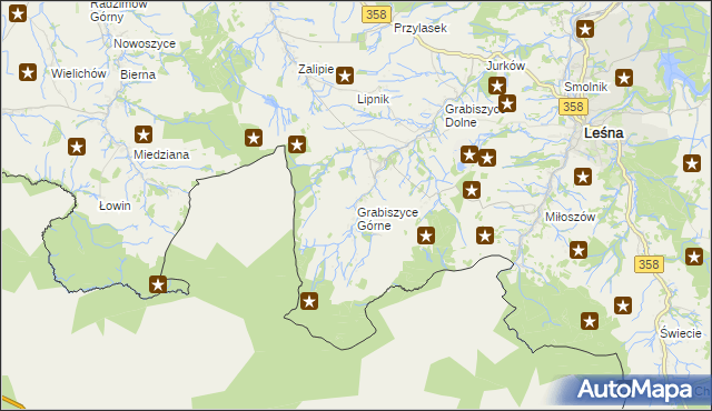 mapa Grabiszyce Górne, Grabiszyce Górne na mapie Targeo