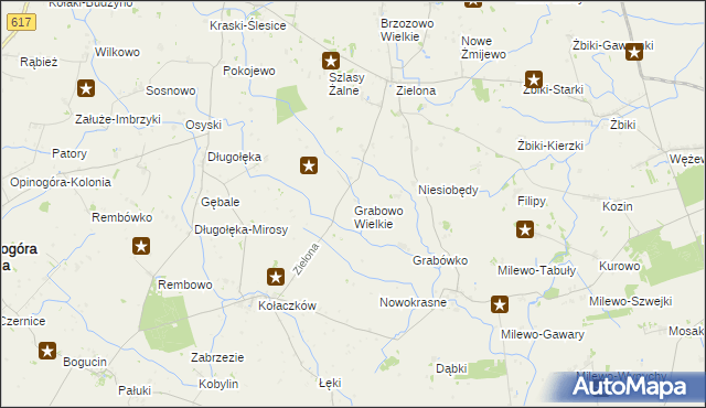 mapa Grabowo Wielkie, Grabowo Wielkie na mapie Targeo