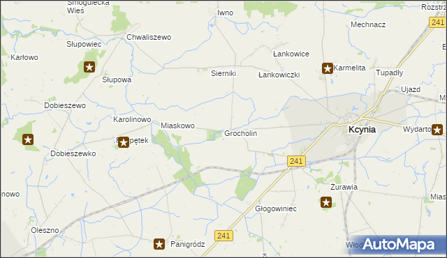 mapa Grocholin, Grocholin na mapie Targeo