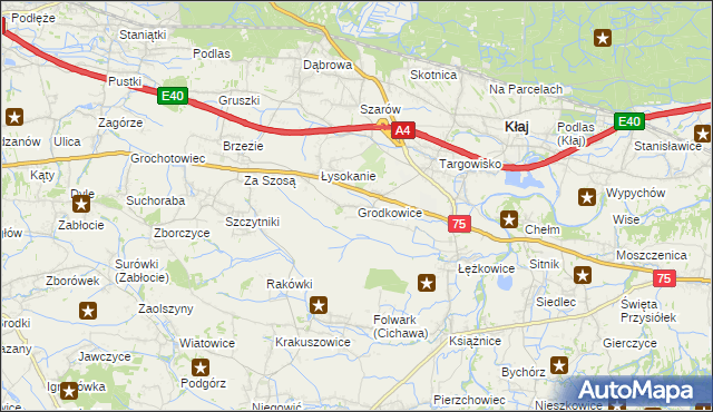mapa Grodkowice, Grodkowice na mapie Targeo