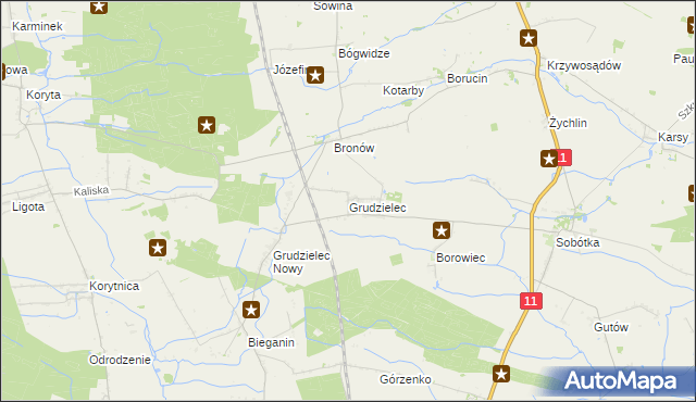 mapa Grudzielec, Grudzielec na mapie Targeo