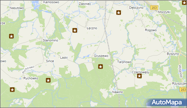 mapa Gruszewo, Gruszewo na mapie Targeo