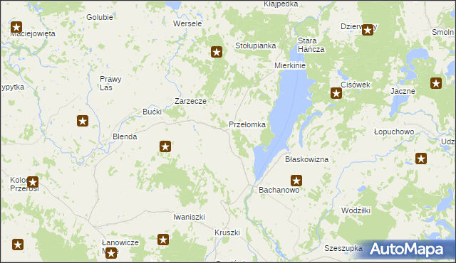 mapa Hańcza, Hańcza na mapie Targeo