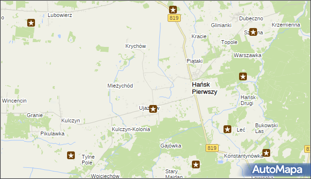 mapa Hańsk-Kolonia, Hańsk-Kolonia na mapie Targeo