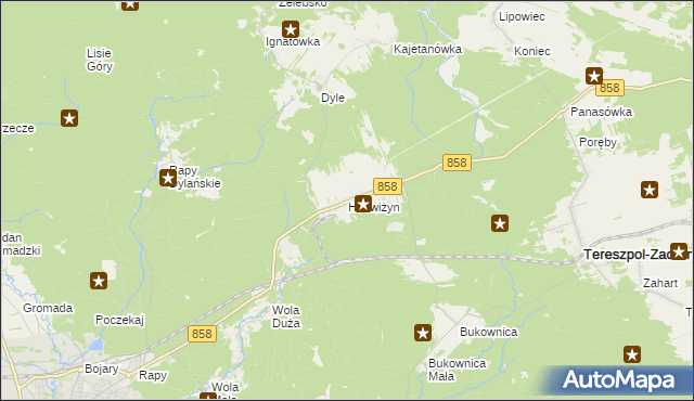 mapa Hedwiżyn, Hedwiżyn na mapie Targeo