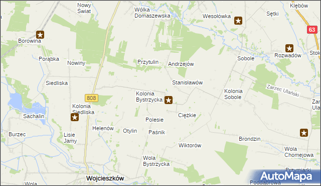 mapa Hermanów gmina Wojcieszków, Hermanów gmina Wojcieszków na mapie Targeo