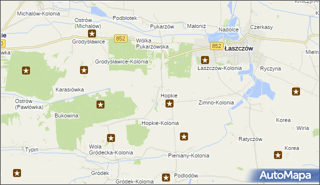 mapa Hopkie, Hopkie na mapie Targeo