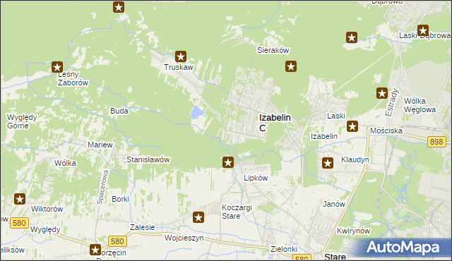 mapa Hornówek gmina Izabelin, Hornówek gmina Izabelin na mapie Targeo