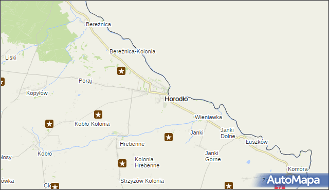 mapa Horodło, Horodło na mapie Targeo